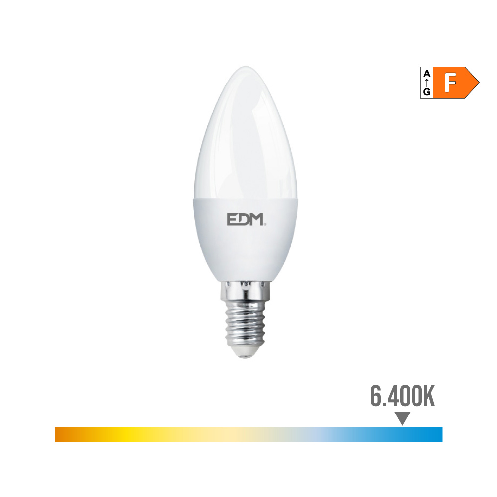 Lâmpada Led Vela E14-5W 6400K Luz Fria Lumeco