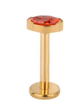 Piercing Pingo luz vermelho gold - titanio