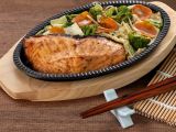 Teppan de salmão c/arroz