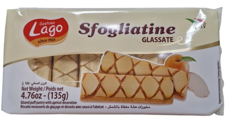 SFOGLIATINE GLASSATE -MASSA FOLHADA C/ DAMASCO GASTONE LAGO 135GR 