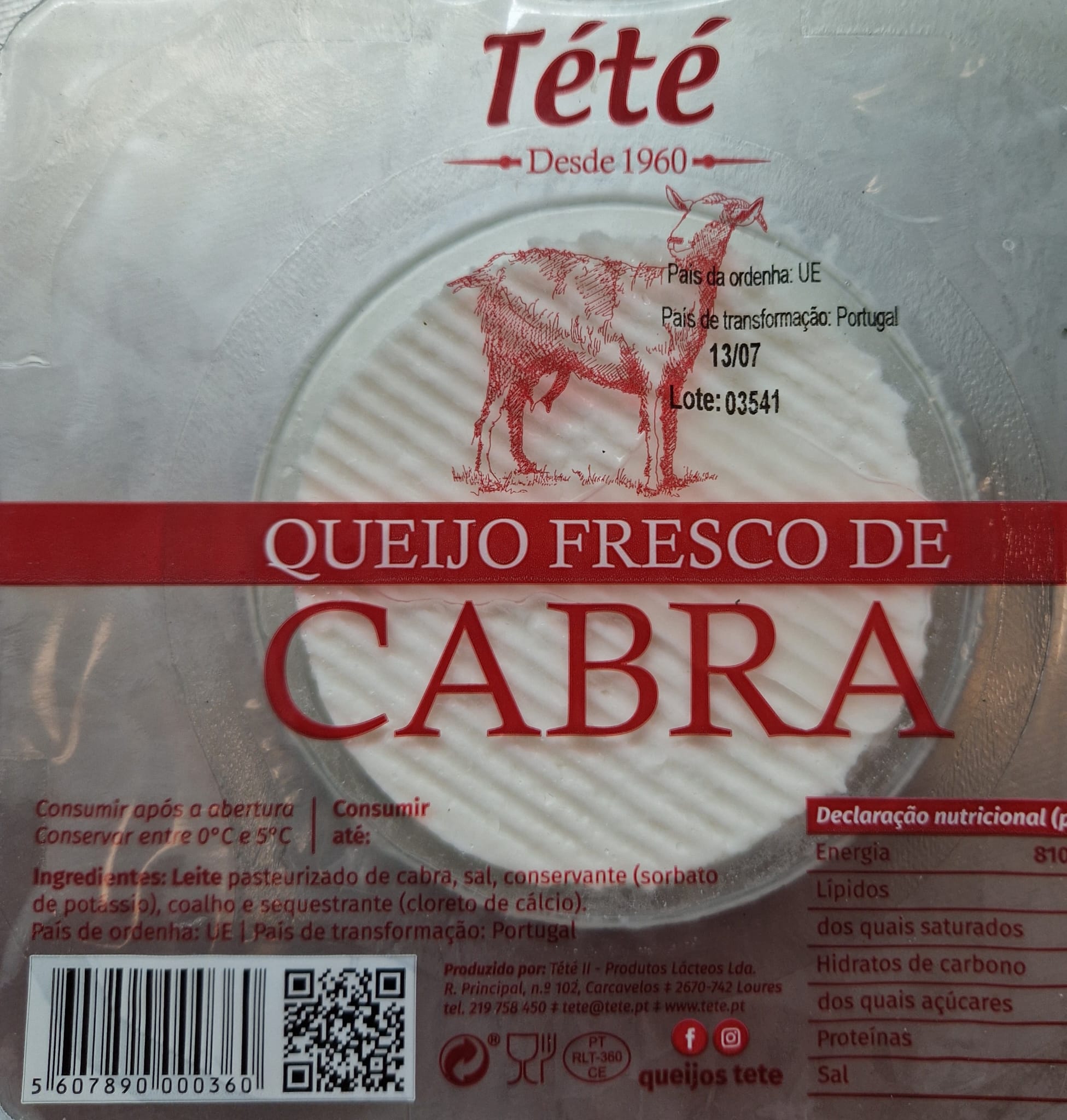 QUEIJO FRESCO CABRA TÉTÉ 150GR