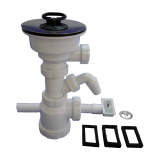 T2ER-Sifão Garrafa Lava Louça+Resp.Ø115x1 1/2xØ40