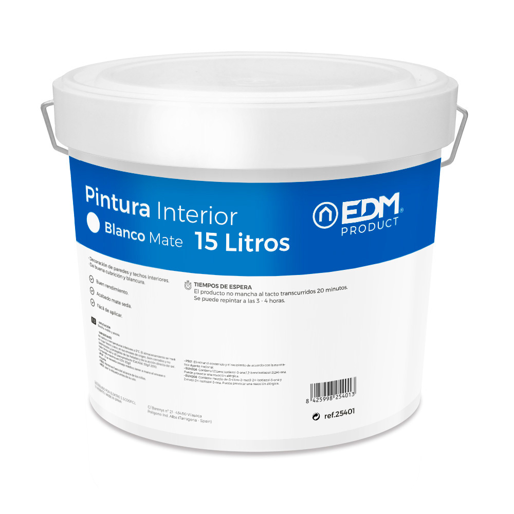 TINTA PLAST MATE INTERIOR 15LT BRANCO EDM