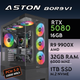 Computer Gaming - ASTON-80R9V1 - RTX 5080 16GB | RYZEN9 9900X |64 DDR5 RGB | SSD NVME 2TB