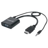 ADAPT HDMI (M) PARA VGA (F) c/audio MANHATTAN