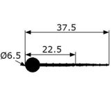 PERFIL PLASTICO GUARDA LAMAS WH 6MM