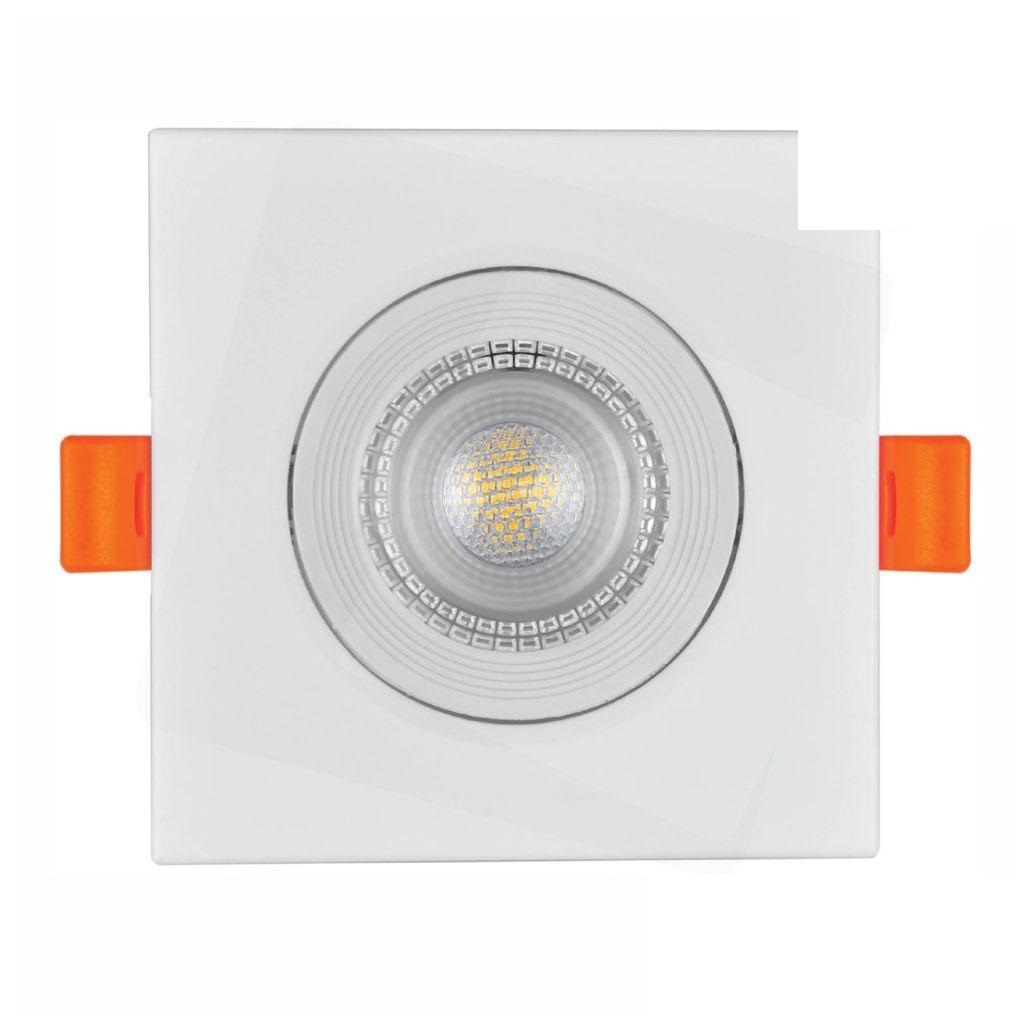 Spot led 7W quadrado orientável 90mm 6400K