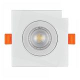 Spot led 7W quadrado orientável 90mm 6400K