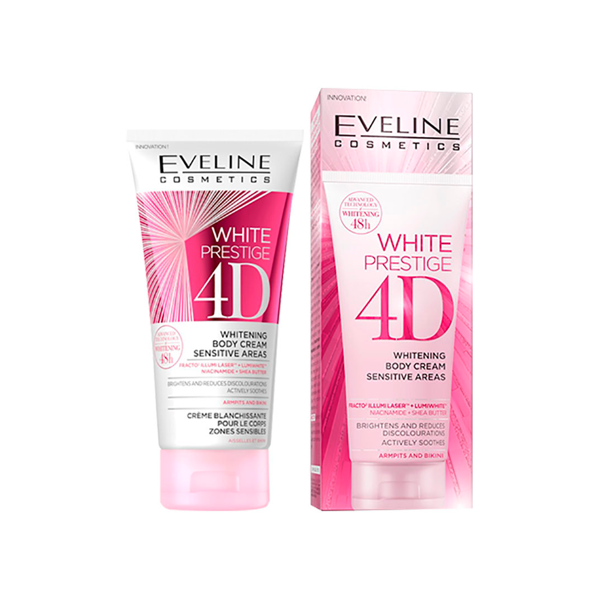 Eveline Creme Uniformizador Para Áreas Sensiveis White Prestige 4D Whitening 100ML 