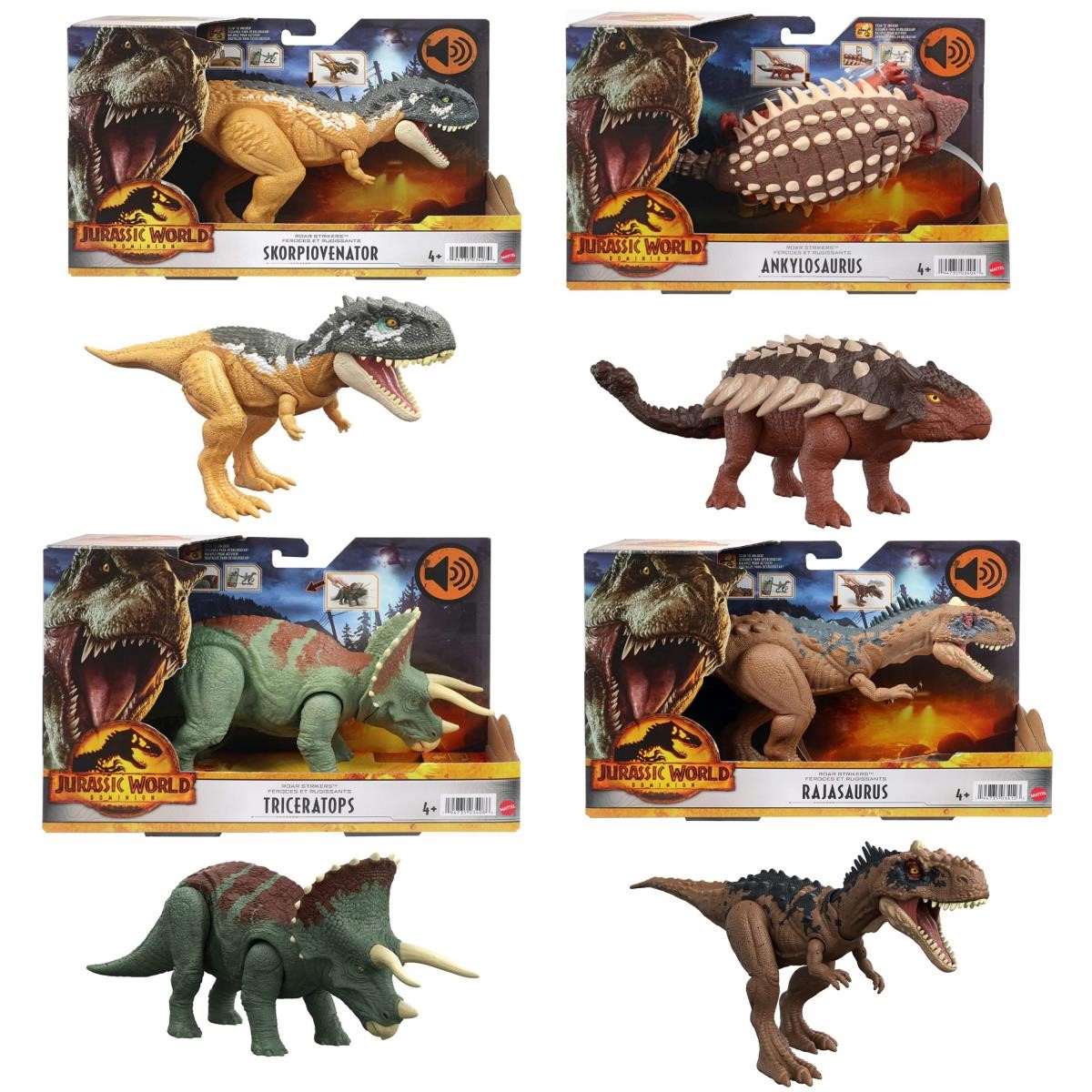 JURASSIC WORLD DINOSSAURO RUGE E ATACA