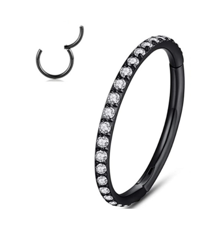 Argola Lisboa 10mm Preta 