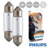 Lampada para automovel 2X12V 5W C5W Philips