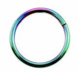 Argola Lisa Colorfull Segmentada Titânio 