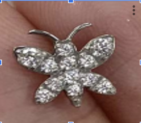Piercing Borboleta Clear