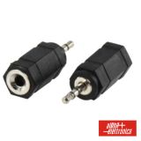 Ficha adaptadora stereo jack 2.5mm macho p/ jack 3.5mm femea