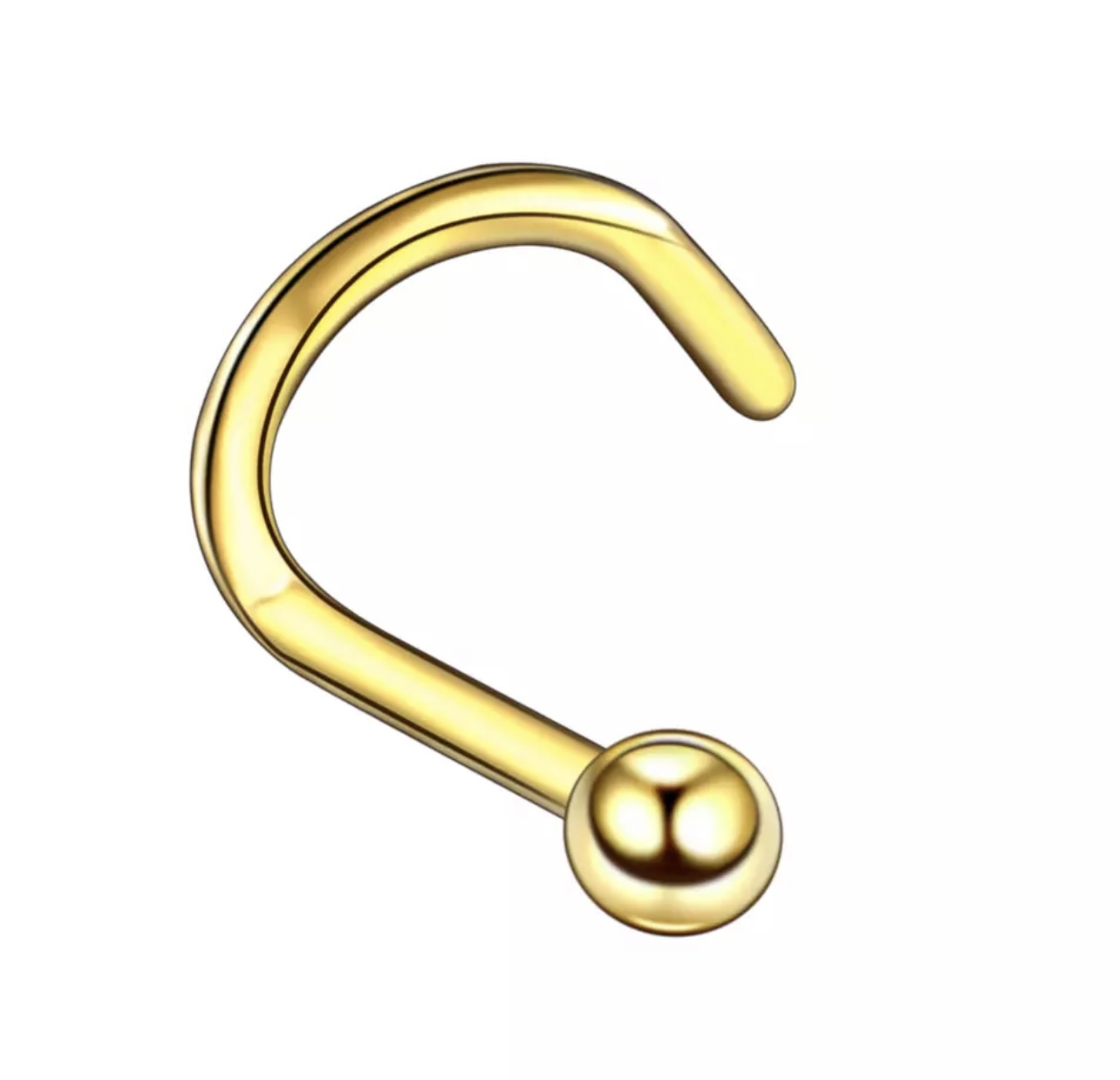 Nostril Gold Liso Titânio 