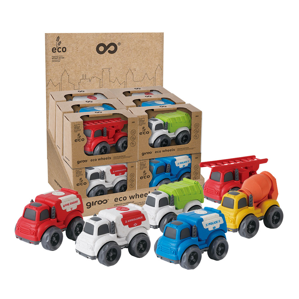 GIROS DISPLAY 12 CARROS SORT. BIO PLÁSTICO 10 CM