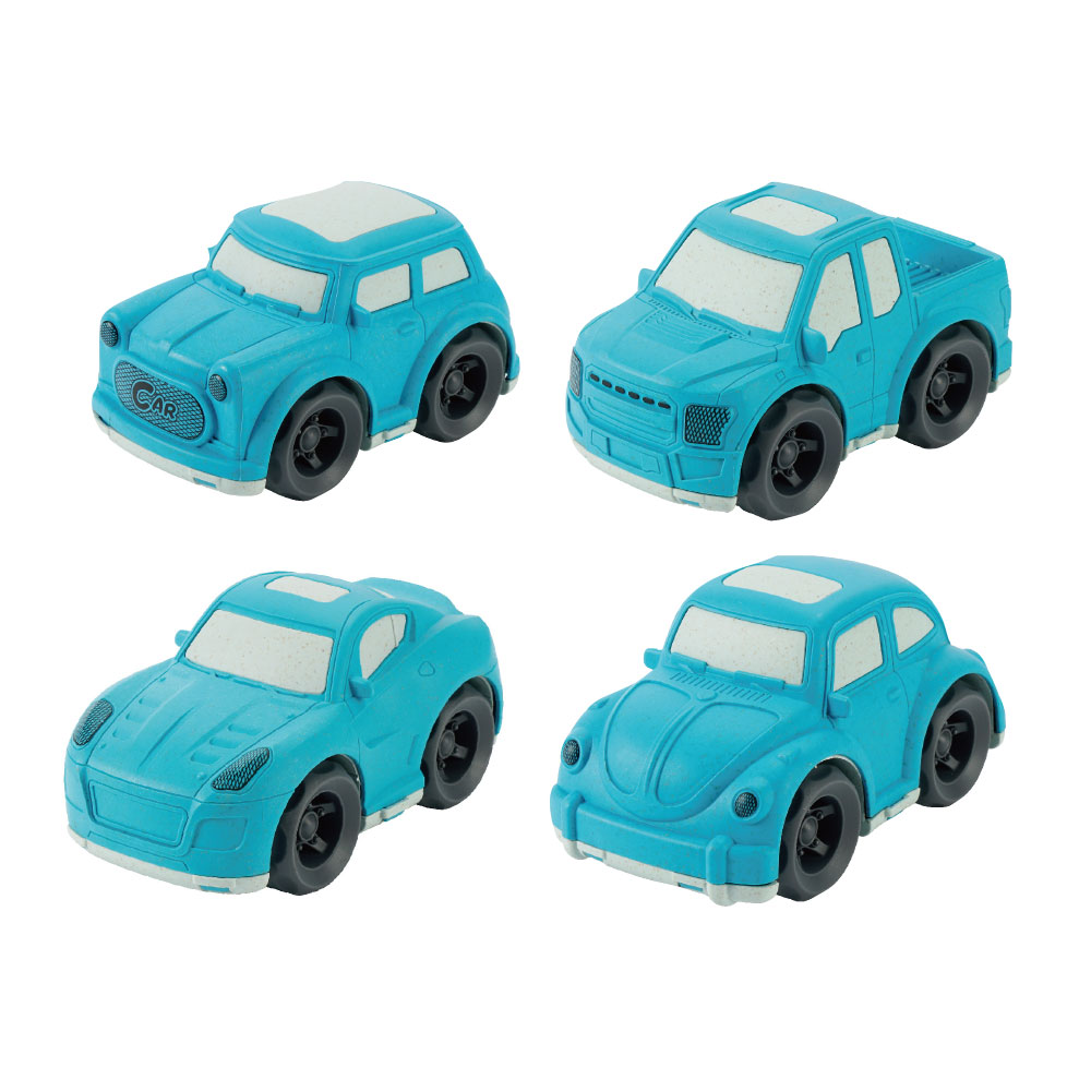 GIROS ECO CARRO BIO PLÁSTICO C/ SONS 15 CM AZUL (4 SORT)