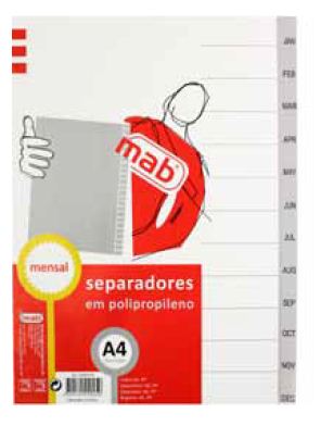      SEPARADOR MENSAL JANEIRO/DEZEMBRO QUICK OFFICE