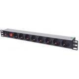 PDU RACKMOUNT 1U 8 GERMAN TYPE 3M INT