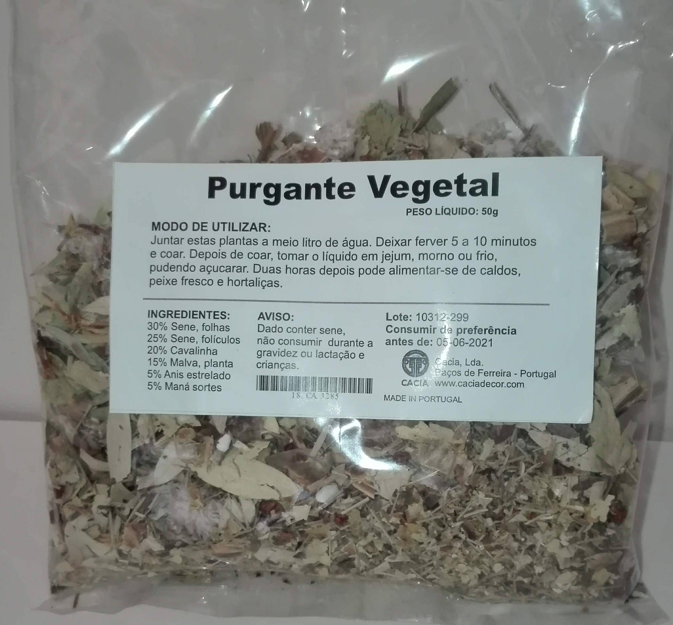 purgante vegetal 50 grs celofane