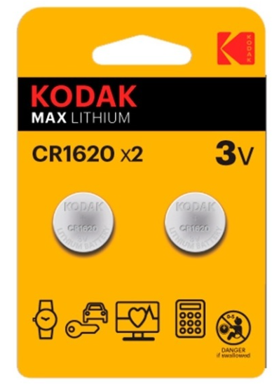Kodak ULTRA lithium CR1620 battery (2 pack)
