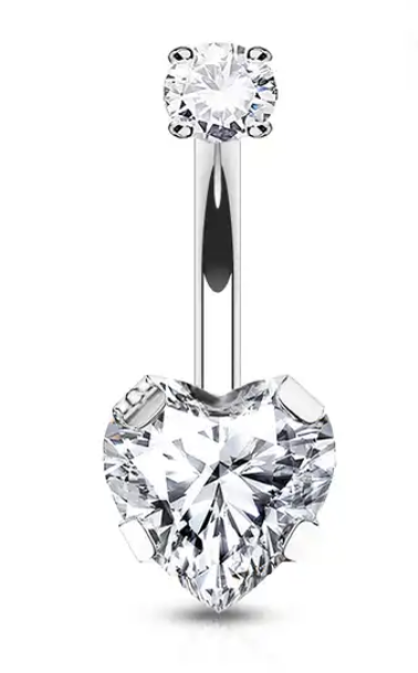 Piercing Umbigo Coração 12mm
