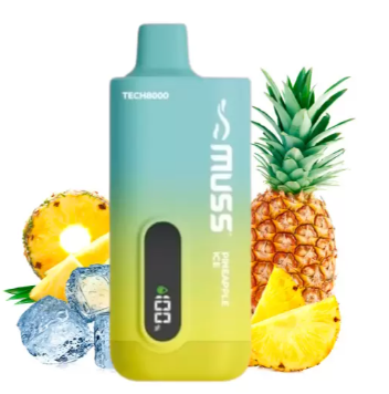 Descartável Muss Tech8000 PINEAPPLE ICE -  Sem Nicotina 8000 Puff