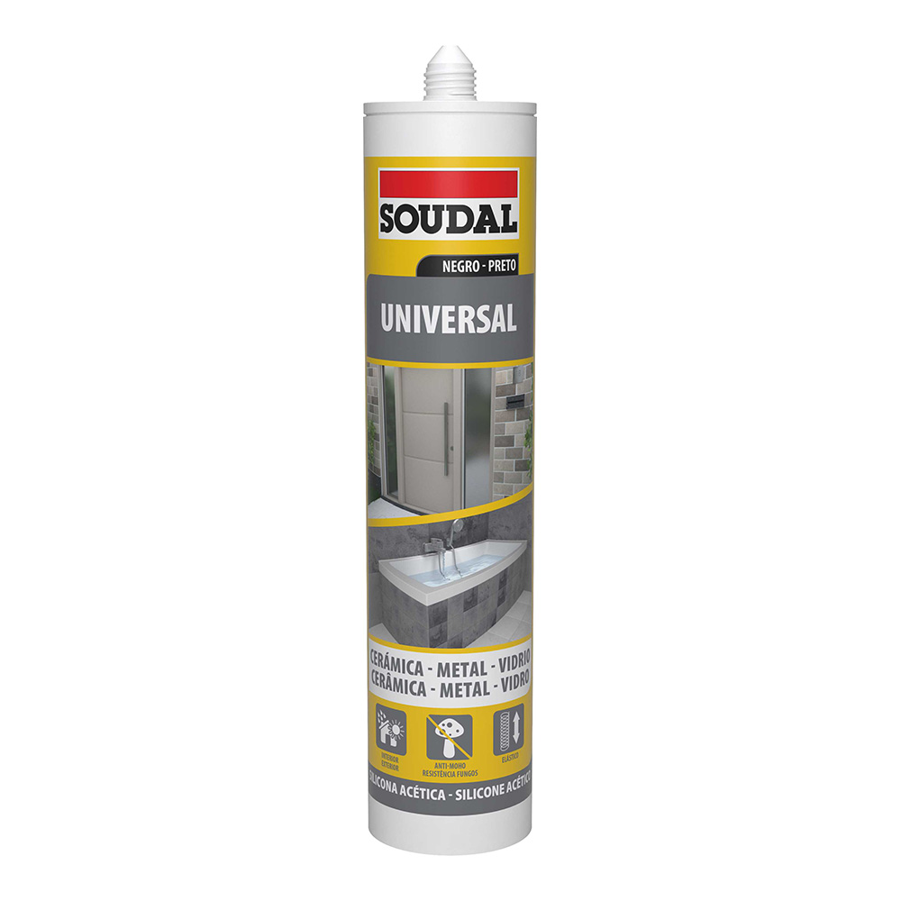 Silicone Universal Preto 280ml Soudal