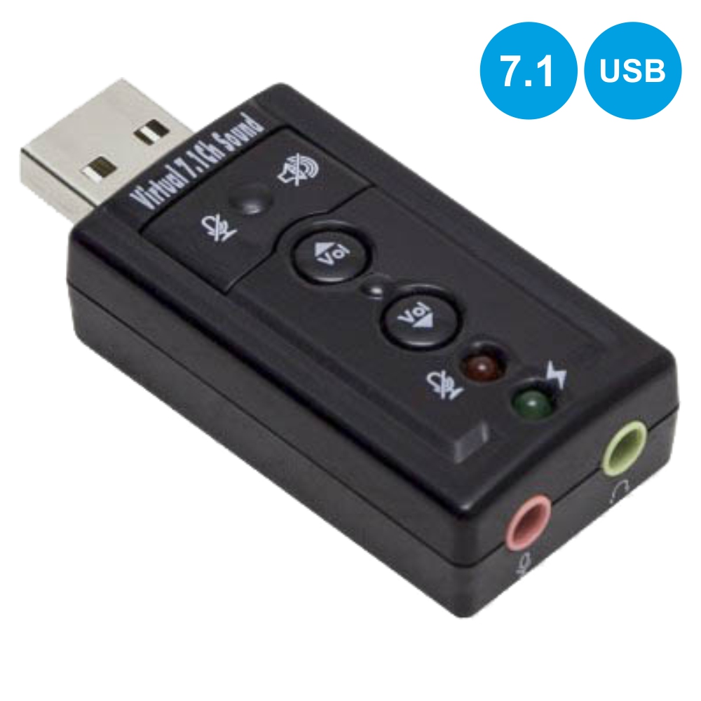 PLACA SOM USB 7.1 2 FICHAS JACK