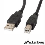 Cabo USB-A 2.0 macho/ USB-B macho 3M LANBERG