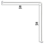 BARRA P/ CORTINADO DUCHE 80X80CM