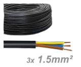 Cabo (FVV) 3x1,5mm² Preto