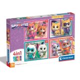 PUZZLE 4 IN 1 DISNEY SUPER KITTIES 