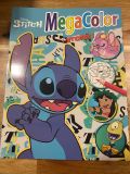 Livro colorir com autocolantes MegaColor Stitch 