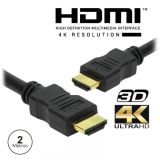 Cabo HDMI dourado macho/macho 2.0 4K 2m preto