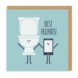GREETING CARD  SQUARE BEST FRIENDS OHH DEER