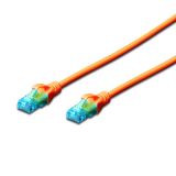 CABO DE REDE CABLE CAT 5e U/UTP 0.25m LARANJA 