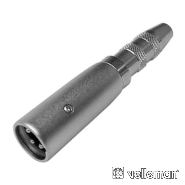 Ficha adaptadora XLR 3P macho/jack 6.3mm femea 