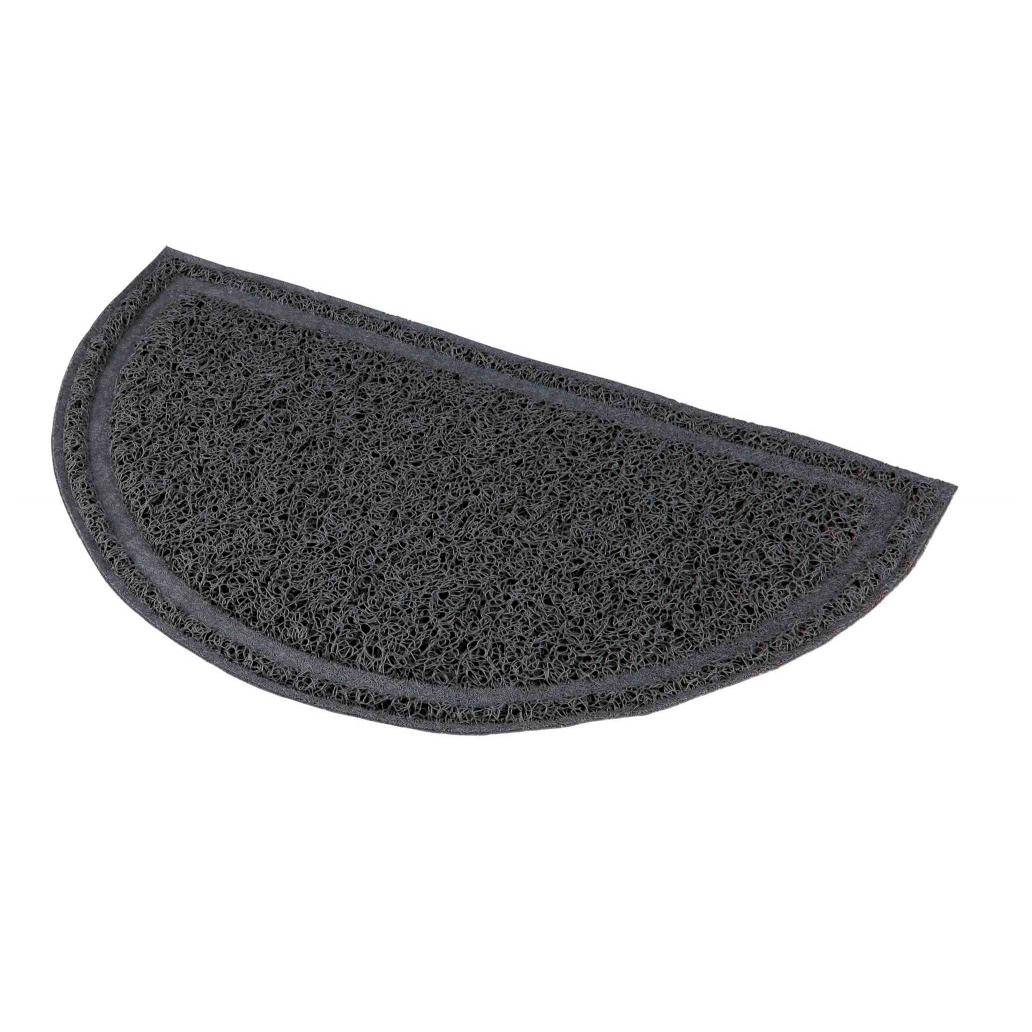  TAPETE SEMI-CIRCULAR EM PVC P/ WC 41X25 CM (CINZA)