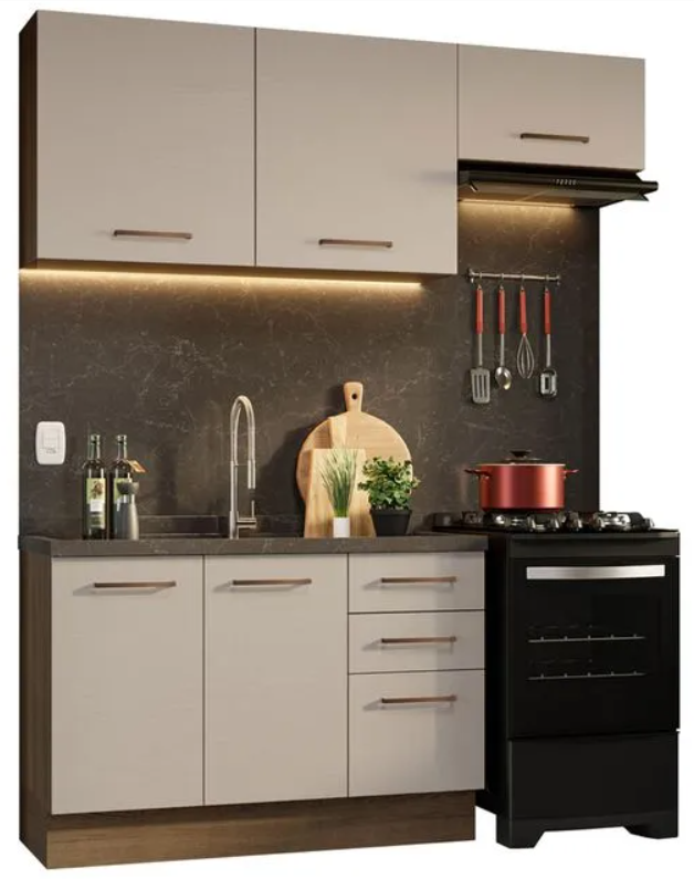 Cozinha completa 3 Módulos em Melamina