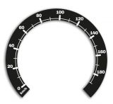 SPEEDOMETER STICKER FOR HARLEY-DAVIDSON TOURING ROAD KING FLHR, 2004 - 2021 BLACK