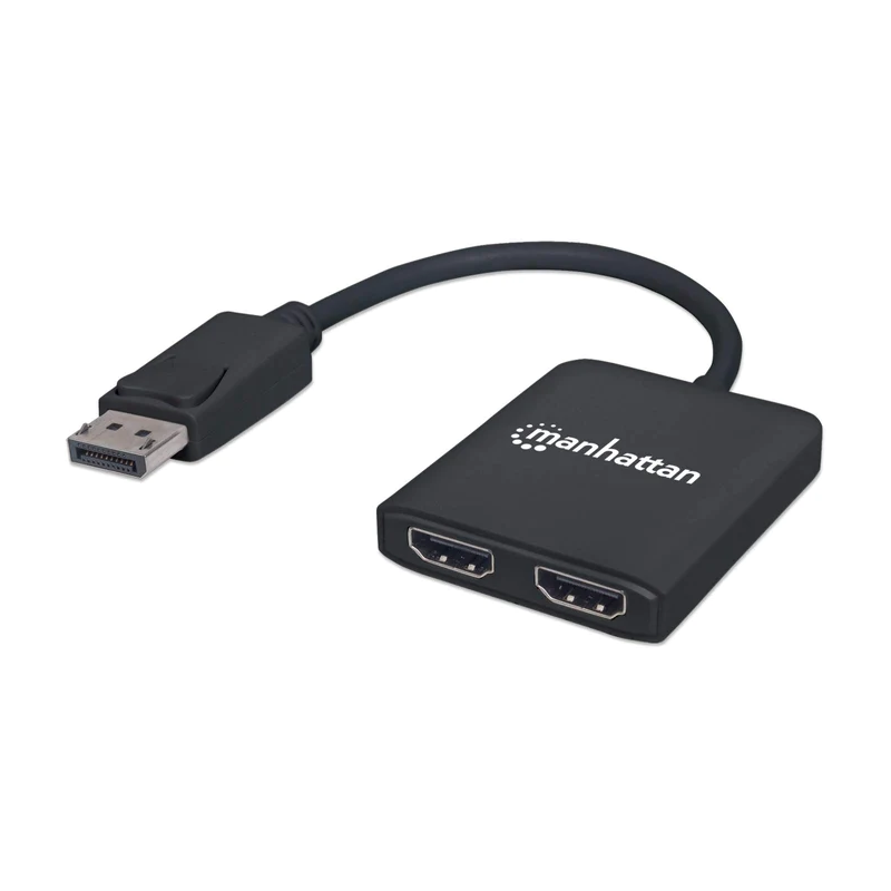 HUB SPLITTER DISPLAYPORT INP (F) PARA 2XHDMI OUT (F) 4K@30HZ MANHATTAN