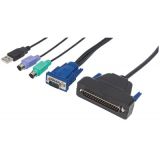 CABO VGA 1-PORT 1.8M INTEL P/ KVM C/ USB E VGA