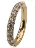 Argola Zircônias gold 6mm