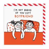 GREETING CARD SQUARE NOT BORED BOYFRIEND OHH DEER
