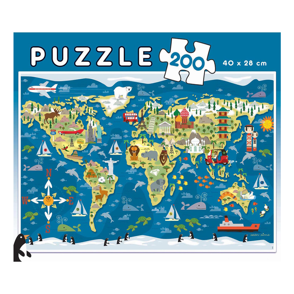 PUZZLE JUNIOR 200 MAPA-MÚNDI