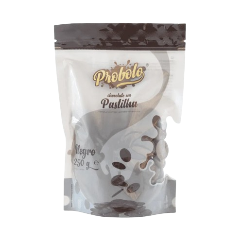 CHOCOLATE PASTILHA PRETO 250G