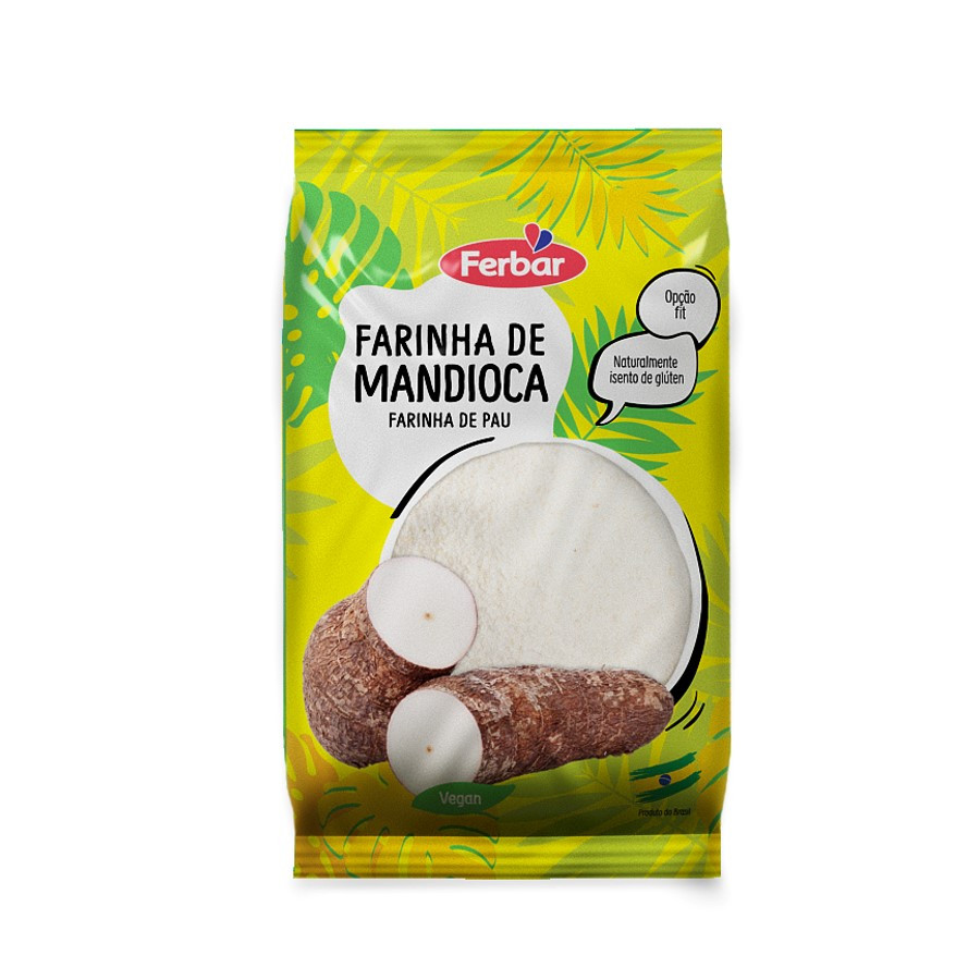 FARINHA DE MANDIOCA VEGAN FERBAR 500Gr