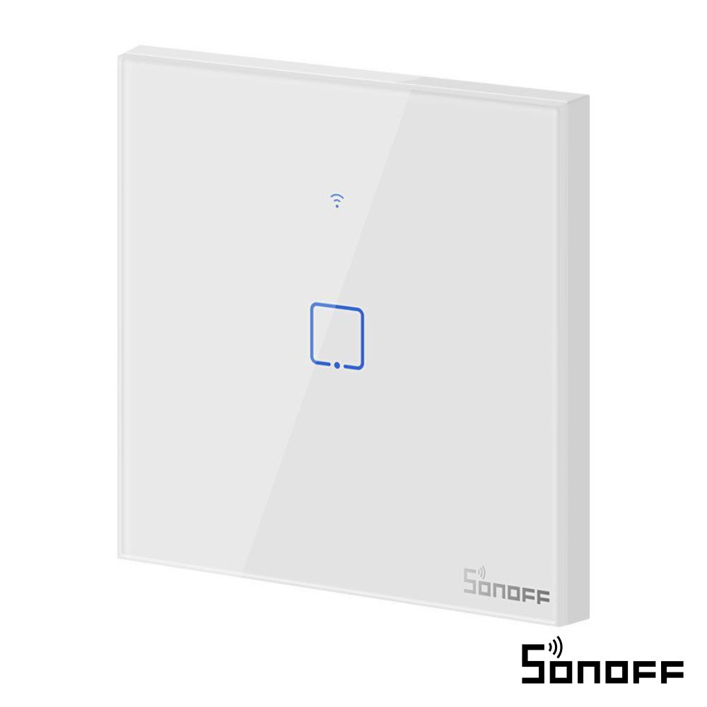 Interruptor (1 Gang) Smart Wifi touch em vidro de encastrar - Sonoff T0EU1C-TX